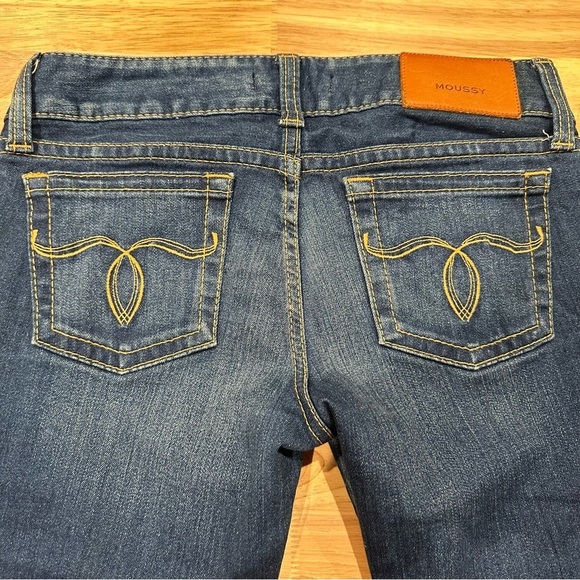 Moussy japanese denim Rebirth stretch skinny jeans in blue size 27 - Picture 10 of 11